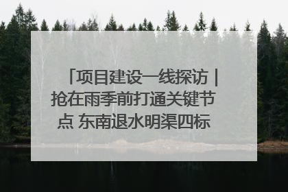项目建设一线探访｜抢在雨季前打通关键节点 东南退水明渠四标段项目顺利完工