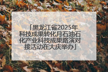 黑龙江省2025年科技成果转化月石油石化产业科技成果路演对接活动在大庆举办