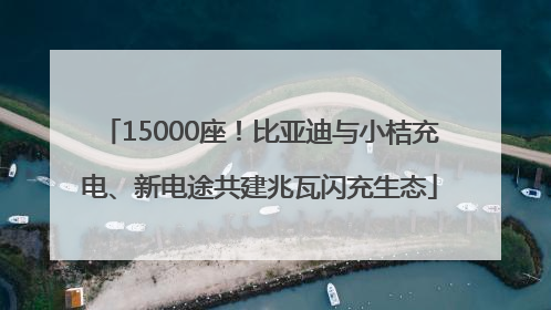 15000座！比亚迪与小桔充电、新电途共建兆瓦闪充生态