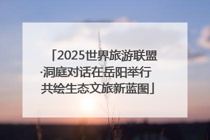 2025世界旅游联盟·洞庭对话在岳阳举行 共绘生态文旅新蓝图