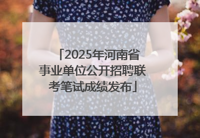2025年河南省事业单位公开招聘联考笔试成绩发布