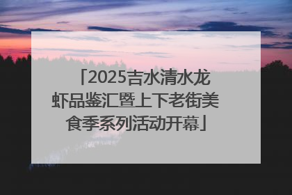 2025吉水清水龙虾品鉴汇暨上下老街美食季系列活动开幕