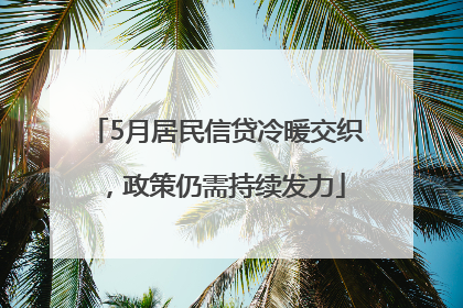 5月居民信贷冷暖交织，政策仍需持续发力
