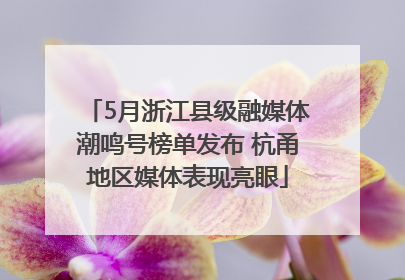 5月浙江县级融媒体潮鸣号榜单发布 杭甬地区媒体表现亮眼